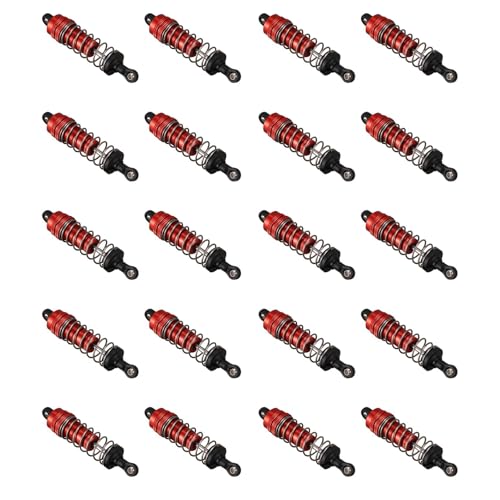 Eioeeklop 20 Teiliges Zubehör für Metall Stoß DäMpfer DäMpfer für 144001 1/14 4WD RC Drift Renn Wagen Teile, Rot Eioeeklop 20 Teiliges Zubehör für Metall Stoß DäMpfer DäMpfer für 144001 1/14 4WD RC Drift Renn Wagen Teile, Rot von Eioeeklop