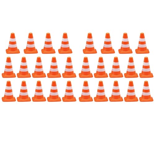 Eioeeklop 28 Stück Mini Triangle Cone, Mini Simulation Safety Cone Road Parking Signs Roadblock, Small Signs Eioeeklop 28 Stück Mini Triangle Cone, Mini Simulation Safety Cone Road Parking Signs Roadblock, Small Signs von Eioeeklop