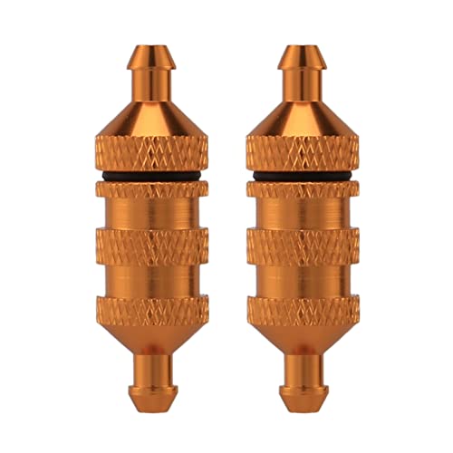 Eioeeklop 2X 1/8 1/10 RC Modell Auto Teile Kraftstoff Filter Nitro für 02156 94122 94188, Gelb von Eioeeklop