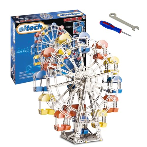 eitech 00017 Metallbaukasten - Riesenrad mit Getriebemotor, Modellbau aus 1.200 Bauteilen für Mädchen und Jungen ab 8 Jahren von Eitech