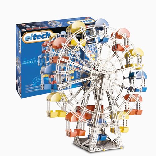 eitech 00017 Metallbaukasten - Riesenrad mit Getriebemotor, Modellbau aus 1.200 Bauteilen für Mädchen und Jungen ab 8 Jahren von Eitech