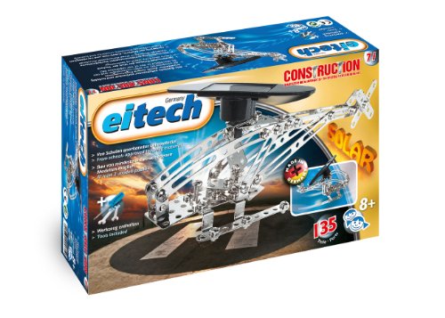 Eitech 2042565 71 00071-Metallbaukasten Helikopter Set mit solarbetriebenem Motor, 135-teilig, Multi Color von Eitech