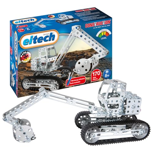 Eitech 00087 Metallbaukasten - Bagger I, Modellauto mit 170 Bauteilen, Baustellenfahrzeug, Modellauto Bausatz, Konstruktionsspielzeug für Kinder ab 8 Jahren Eitech 00087 Metallbaukasten - Bagger I, Modellauto mit 170 Bauteilen, Baustellenfahrzeug, Modellauto Bausatz, Konstruktionsspielzeug für Kinder ab 8 Jahren von Eitech