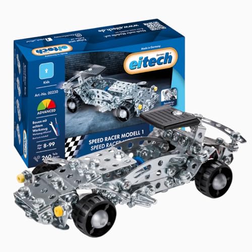 Eitech 00230 Metallbaukasten - Speed Racer Modell I, 260 Bauteile, Modellauto-Bausatz, DIY Lernspielzeug, Rennwagen ca. 18 cm, Konstruktionsspielzeug für Kinder ab 8 Jahren Eitech 00230 Metallbaukasten - Speed Racer Modell I, 260 Bauteile, Modellauto-Bausatz, DIY Lernspielzeug, Rennwagen ca. 18 cm, Konstruktionsspielzeug für Kinder ab 8 Jahren von Eitech