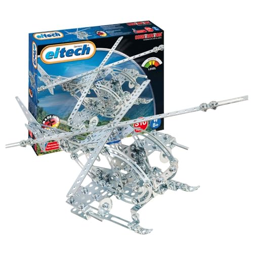 Eitech 00205 Metallbaukasten - Helikopter, Hubschrauber, Modellbausatz für Kinder ab 8 Jahren, 310 Bauteile von Eitech