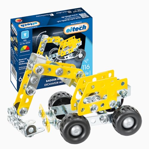 Eitech Metallbaukasten - Mini Baustellenfahrzeuge (Bagger) von Eitech