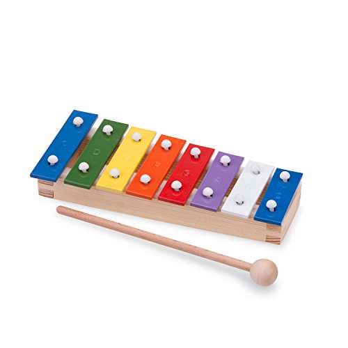 New Classic Toys - 10221 - Musikinstrument - Metallophon mit Musikbuch - 8 Töne - Pocket von Eitech