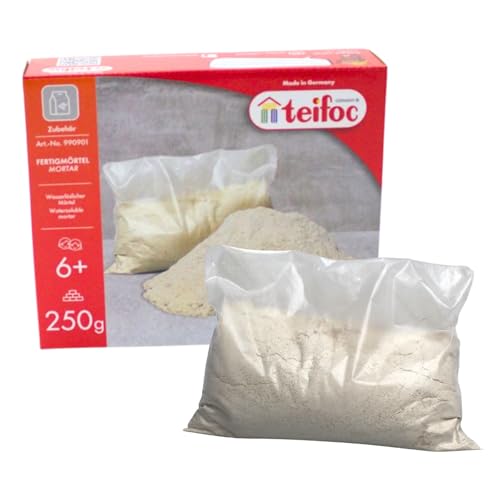 Teifoc TEI 990901 Fertigmörtel DIY, 250 g Beutel mit zusätzlichem Zement von Teifoc