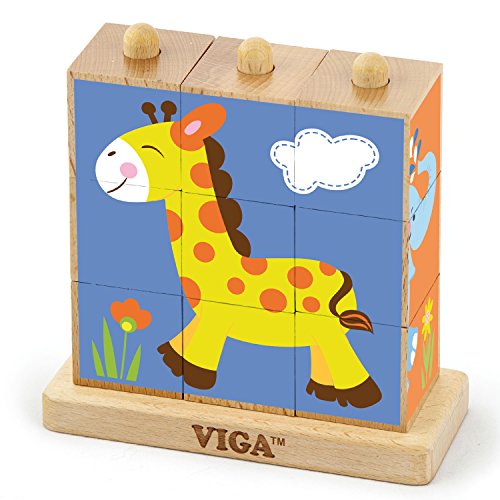 Viga 50834 - Stapelpuzzle, Wildtiere von Viga
