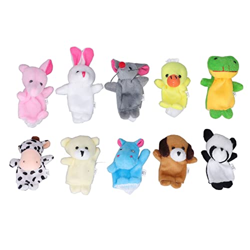 10 Stück Tier-Fingerpuppen, Plüsch-Handpuppen für Weiche Cartoon-Puppenhandschuhe mit 10 Verschiedenen Charakteren für Geschichtenerzählung und Fantasievolles Spiel 10 Stück Tier-Fingerpuppen, Plüsch-Handpuppen für Weiche Cartoon-Puppenhandschuhe mit 10 Verschiedenen Charakteren für Geschichtenerzählung und Fantasievolles Spiel von Ejoyous