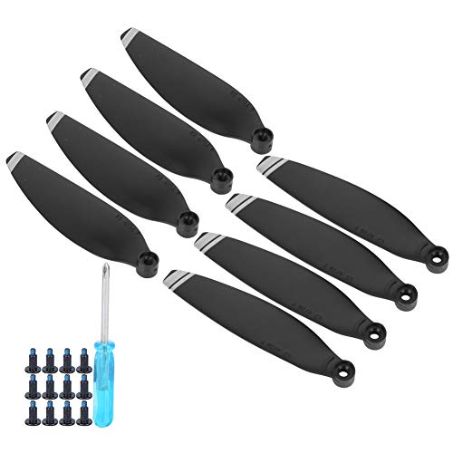 Ejoyous 4 Paare Propeller Ersatzteile für Mini, Propellerblätter RC Rotorblätter Hubschrauberflügel Zubehör Propellerschützer Propellerset mit Schraubendreher für Drohne (schwarzer von Ejoyous