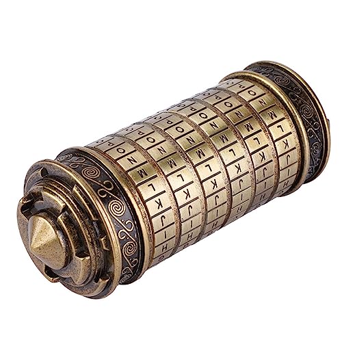 Cryptex da Vinci Passwortschloss, Cryptex da Vinci Code Zylinderschloss Box Geheimfach für Ringe Da Vinci Code Lock Box, für Weihnachten Valentinstag Interessante Kreative von Ejoyous