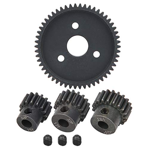 Differential Differential Zahnrad Hauptmetall Stirnrad 54T,15T 17T 19T Motor Getriebe Ritzel Zubehör Metall Hauptgetriebe Ersatzteile, für Traxxas Slash 1/10 Modell RC Auto von Ejoyous