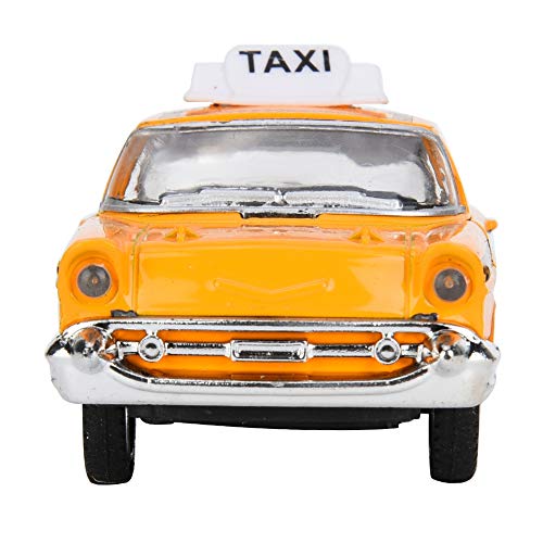 Ejoyous 1:32 Legierung Taxi Simulationsfahrzeugmodell Spielzeug Zurückziehen Auto mit Lichtern Musik 2 Offene Türen für Geburtstagsgeschenk (Taxi b) von Ejoyous