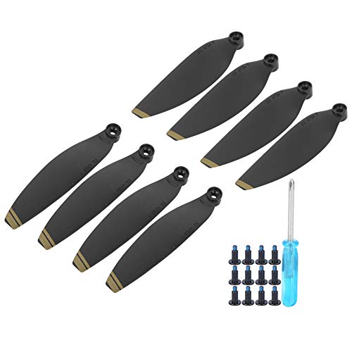 Ejoyous 4 Paare Propeller Ersatzteile für Mavic Mini, Propellerblätter RC Rotorblätter Hubschrauberflügel Zubehör Propellerschützer Propellerset mit Schraubendreher für Drohne (schwarzer Goldrand) von Ejoyous