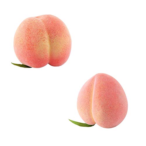Ejoyous 6pcs Künstliche Pfirsiche Gefälschte Schaumpfirsiche Realistische Früchte für Home Decoration Küchenbüro Display Studio Skizzieren Lehrhilfen (Flacher Pfirsich/runder Pfirsich) von Ejoyous