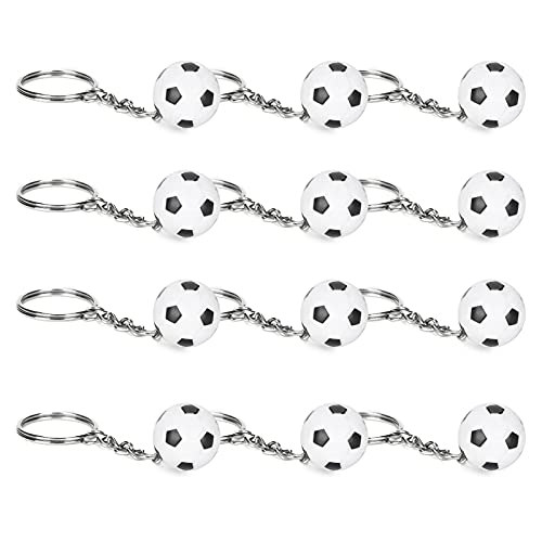 Ejoyous Fußballschlüsselkaint, Weißer Mini -Anhänger für die Rucksackdekoration, Beliebt bei Sportfans und Kindern, Lebensechter Fußballdesign, Mehrfache Anwendungen, aus Kunststoff, Attraktiv von Ejoyous