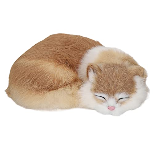 Katze Kuscheltier, Plüschtier Katzen Plüschkatze Lebensecht Pelzige Schlafende Katzenfigur Schlafenden Katze für Homeoffice Katze Kuscheltier, Plüschtier Katzen Plüschkatze Lebensecht Pelzige Schlafende Katzenfigur Schlafenden Katze für Homeoffice von Ejoyous