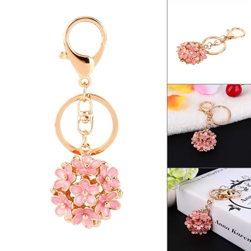 Ejoyous Nette Schlüsselkette, Pink-Kristall-Schlüsselkette, Elegantes Vier-Blatt-Klee-Design, Schillernder Glanz, Autoschlüsselring mit Kristalldekoration, für Handtaschen, für Handtaschen Ejoyous Nette Schlüsselkette, Pink-Kristall-Schlüsselkette, Elegantes Vier-Blatt-Klee-Design, Schillernder Glanz, Autoschlüsselring mit Kristalldekoration, für Handtaschen, für Handtaschen von Ejoyous