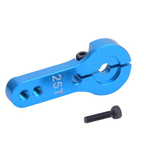 Ejoyous Servo Lenkarm 25T verstellbar Aluminiumlegierung für RC Modellbau mit Schraube für Auto oder Helikopter (Blue) von Ejoyous