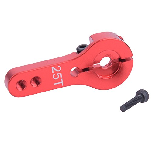 Ejoyous Servo Lenkarm 25T verstellbar Aluminiumlegierung für RC Modellbau mit Schraube für Auto oder Helikopter (Rot) von Ejoyous