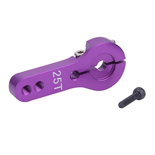 Ejoyous Servo Lenkarm 25T verstellbar Aluminiumlegierung für RC Modellbau mit Schraube für Auto oder Helikopter (violett) von Ejoyous