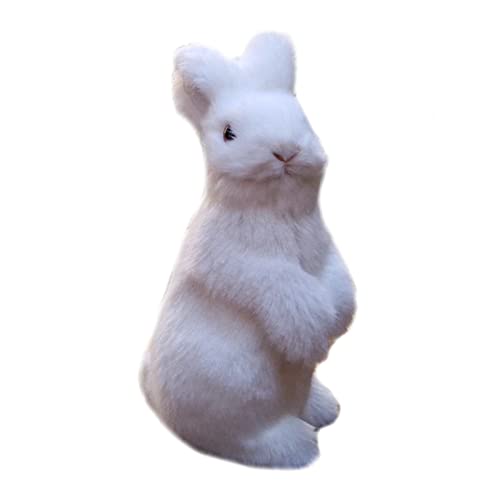 Ejoyous Simuliertes Kaninchen Plüschspielzeug Flauschiger Gefüllter Tier Puppe Lebensech Realistisches Kaninchen mit Weichem Plüschmaterial für Kindergeschenke Home Decor (A1) von Ejoyous