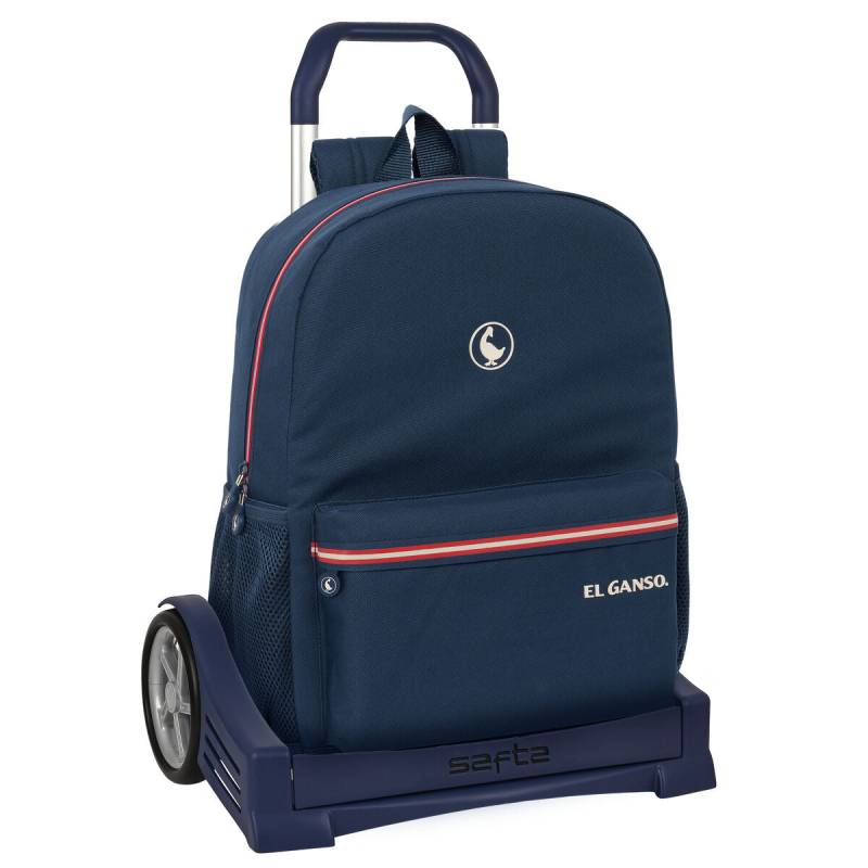 Schulrucksack mit Rädern El Ganso Classic Marineblau 32 x 43 x 14 cm von El Ganso
