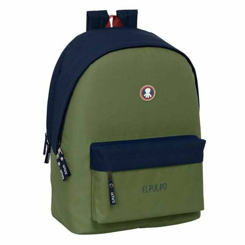 Schulranzen El Pulpo Marineblau Khaki 31 x 44 x 18 cm von El Pulpo