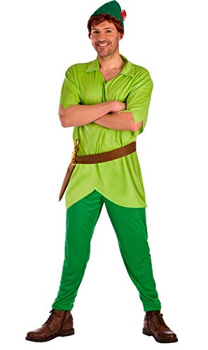 EL REY DEL CARNAVAL, SL Peter Pan Grün Kostüm für Erwachsene M/L von El Rey del Carnaval