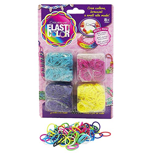 Elasticolor 480 – Refill Pack von 800 Gummibänder, verschiedene Farben von Elasticolor