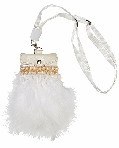 Andrea-Moden Handtasche mit Federn und Perlen zum Engel Kostüm - Tolles Accessoire für Engelskostüm, Weihnachtsfeier oder Weihnachtsmarkt von Elbenwald