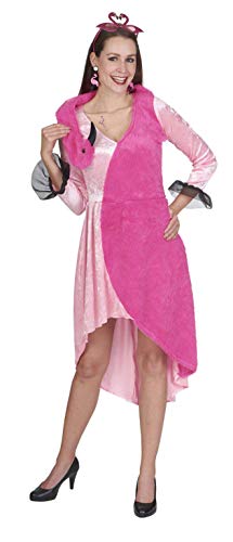 Andrea Moden - Kostüm Flamingo, Kleid mit angenähter Plüsch-Stola, Tier, Trendkostüm, Mottoparty, Karneval von Elbenwald