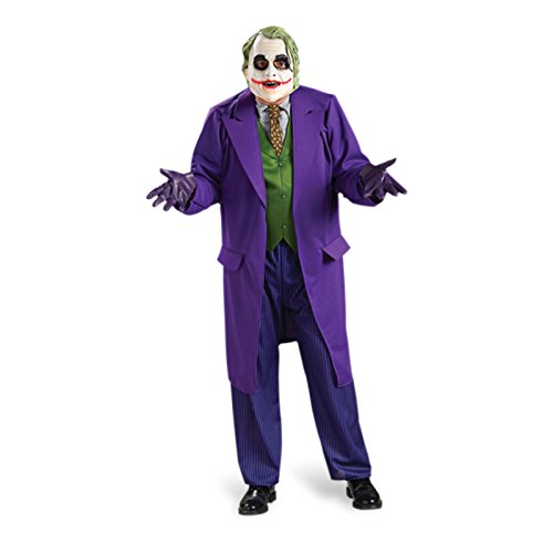 Batman The Joker - Deluxe Kostümset, 3-teiliges Komplettkostüm, Jacke, Maske, Hose - XL von Elbenwald