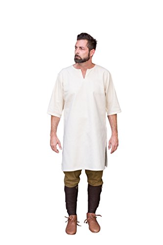 Elbenwald Mittelalter Untertunika Herren Dreiviertelarm Unterkleid Natur Baumwolle - XL Elbenwald Mittelalter Untertunika Herren Dreiviertelarm Unterkleid Natur Baumwolle - XL von Elbenwald