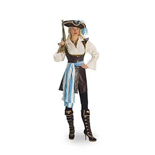 Elbenwald Piratin Damen Kostüm:Jacke mit Bluse Schärpe zu Leggings mit Stiefeln Heldin der Meere - 36/38 Elbenwald Piratin Damen Kostüm:Jacke mit Bluse Schärpe zu Leggings mit Stiefeln Heldin der Meere - 36/38 von Elbenwald