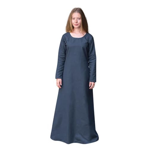 Mittelalter Unter Kleid Freya blau Kostüm Zubehör Baumwolle - S von Burgschneider