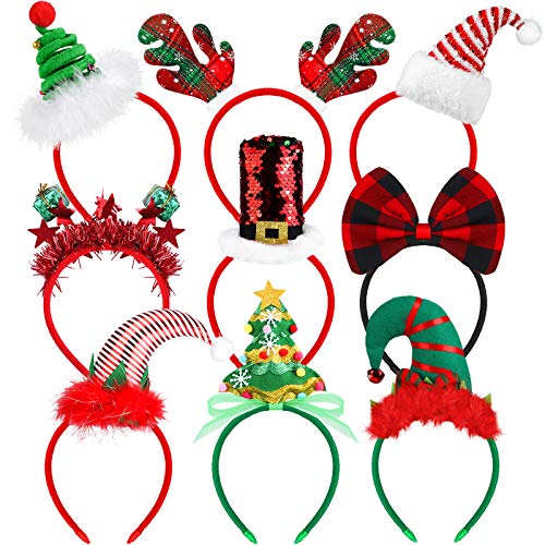 Elcoho 9er-Pack Weihnachten Stirnbänder Weihnachten-Party-Spielzeug-Hüte Kostüm Rentier Santa Stirnbänder für Weihnachten, 9 Stile Elcoho 9er-Pack Weihnachten Stirnbänder Weihnachten-Party-Spielzeug-Hüte Kostüm Rentier Santa Stirnbänder für Weihnachten, 9 Stile von Elcoho