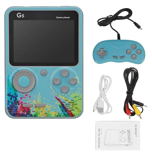 EleBikk Handheld-Spielekonsole, Retro Spielekonsole G5, Ultradünne, Tragbare 3,0-Zoll-Spielkonsole, Hochauflösender Soft-Farbbildschirm, Lange Akkulaufzeit (1000 mAh), Unterstützung für TV-Großbildaus von EleBikk