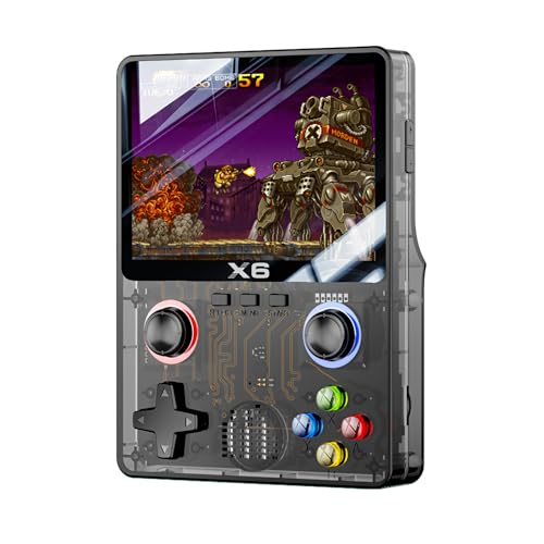 EleBikk Retro-Handheld-Spielkonsole, X6 Retro Spielekonsole, Unterstützt 11 Arten von Emulatoren, Darunter Mehr als 10.000 Arten von Spielen, Duales 3D-Joystick-Design, 3,5-Zoll-IPS-HD-Farbbildschirm, EleBikk Retro-Handheld-Spielkonsole, X6 Retro Spielekonsole, Unterstützt 11 Arten von Emulatoren, Darunter Mehr als 10.000 Arten von Spielen, Duales 3D-Joystick-Design, 3,5-Zoll-IPS-HD-Farbbildschirm, von EleBikk