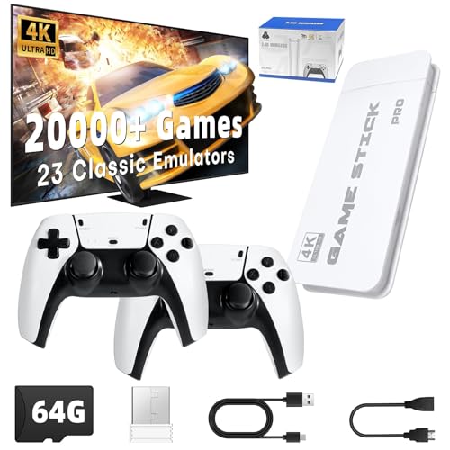 Retro Game Stick, Klassische Videospiele, über 20000+ Spiele und 23 Emulatoren, aufgerüstete Dual 2.4G Wireless Controller, Plug & Play TV Retro Gaming Retro Game Stick, Klassische Videospiele, über 20000+ Spiele und 23 Emulatoren, aufgerüstete Dual 2.4G Wireless Controller, Plug & Play TV Retro Gaming von EleBikk