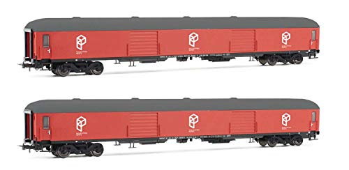 Paquexpres Gepäckwagen, 2 Stück, DD-8100, rot, Periode V von Electrotren