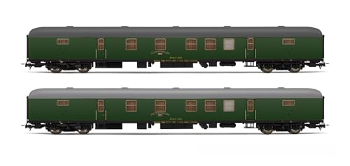 Electrotren HE4013 RENFE, 2-teiliges Set DGDC-3000 Postwagen, olivgrüne Lackierung, Periode IV, Maßstab 1:87, Spur HO, Hornby Hobbies, Personenzugwagen, Verschiedene von Electrotren