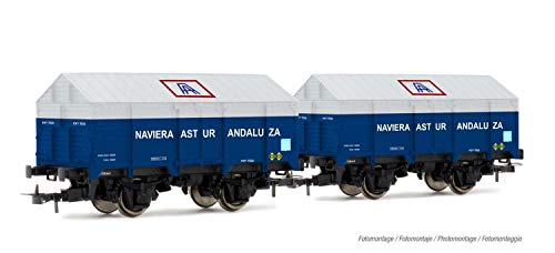 R.N. Haubenwagen mit 2 Achsen, 2 Stück, Typ PX Naviera Astur Andaluza, Periode III von Electrotren