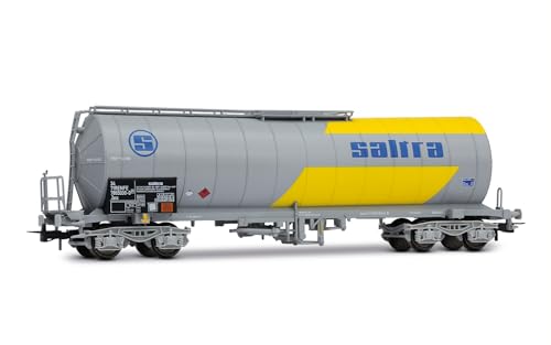 Electrotren HE6026 RENFE, 4-Achs-Isolierter Kesselwagen SALTRA f. Transport von Cianhidrinsäure, gelb/grau, ep. IV von Electrotren