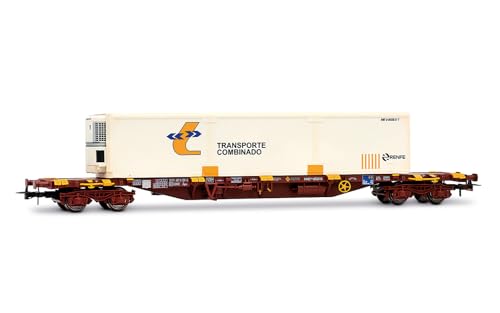 Electrotren HE6080 RENFE, 4-Achs-Containerwagen MMC3, mit Referenz Container Transporte Combinado, Oxid red, ep. V Electrotren HE6080 RENFE, 4-Achs-Containerwagen MMC3, mit Referenz Container Transporte Combinado, Oxid red, ep. V von Electrotren