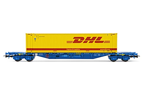 RENFE MMC3 Containerwagen mit 4 Achsen, mit 45’-DHL-Container von Electrotren