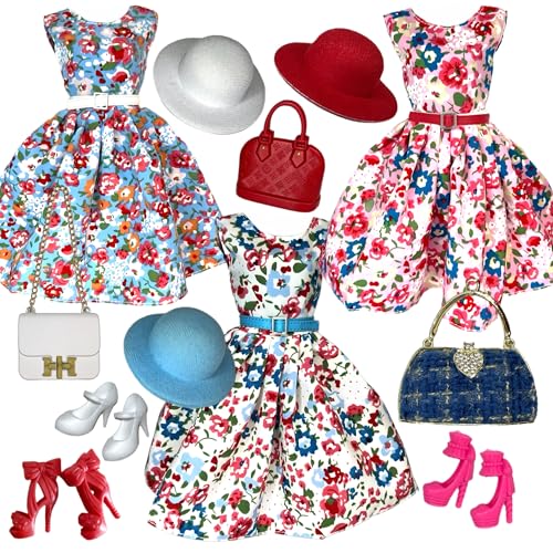 Eledoll Clothes Fashion Pack for 30.5 cm Fashion Doll 3 Floral Dresses Trudy Set Eledoll Clothes Fashion Pack for 30.5 cm Fashion Doll 3 Floral Dresses Trudy Set von Eledoll
