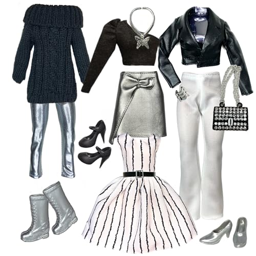 Eledoll Clothes Fashion Pack for 30.5 cm Fashion Doll Black White Silver II Argentina Set Eledoll Clothes Fashion Pack for 30.5 cm Fashion Doll Black White Silver II Argentina Set von Eledoll