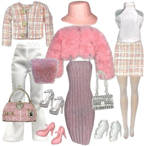 Eledoll Clothes Fashion Pack for 30.5 cm Fashion Doll Pink Fur Camelia Set Eledoll Clothes Fashion Pack for 30.5 cm Fashion Doll Pink Fur Camelia Set von Eledoll